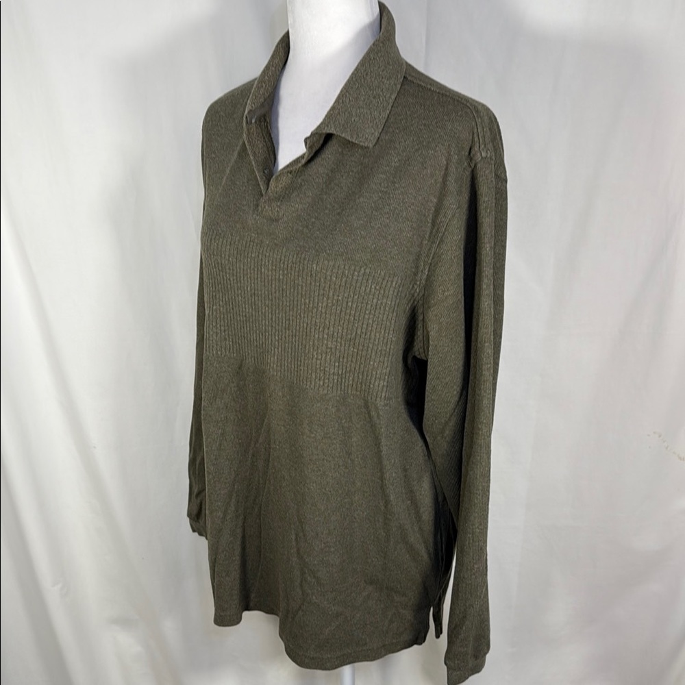 Perry Ellis Olive Green Polo Shirt